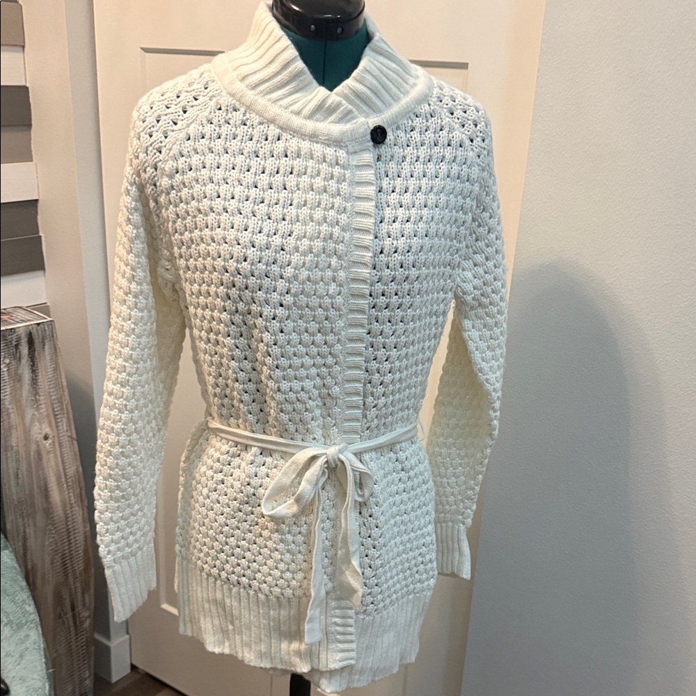 Eddie Bauer Cream Knit Cardigan